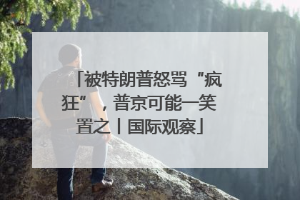 被特朗普怒骂“疯狂”，普京可能一笑置之丨国际观察