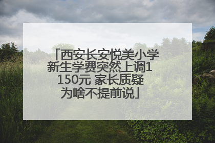 西安长安悦美小学新生学费突然上调1150元 家长质疑为啥不提前说