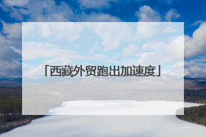 西藏外贸跑出加速度