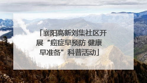 襄阳高新刘集社区开展“癌症早预防 健康早准备”科普活动