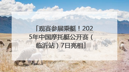 观赛参展乘艇！2025年中国摩托艇公开赛（临沂站）7日亮相