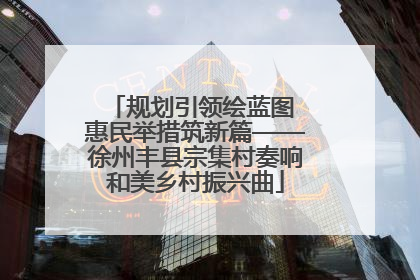 规划引领绘蓝图 惠民举措筑新篇——徐州丰县宗集村奏响和美乡村振兴曲
