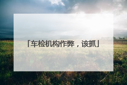 车检机构作弊，该抓