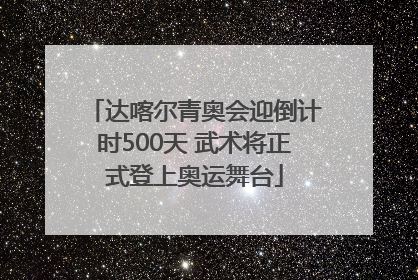 达喀尔青奥会迎倒计时500天 武术将正式登上奥运舞台