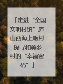 走进“全国文明村镇”庐山西海上畈村 探寻和美乡村的“幸福密码”