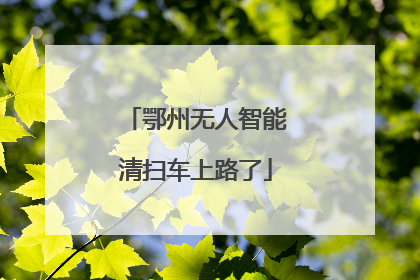 鄂州无人智能清扫车上路了