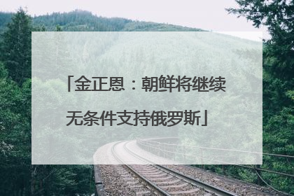金正恩：朝鲜将继续无条件支持俄罗斯