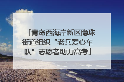青岛西海岸新区隐珠街道组织“老兵爱心车队”志愿者助力高考