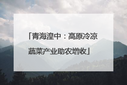 青海湟中：高原冷凉蔬菜产业助农增收