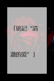 铭记“清澈的爱”