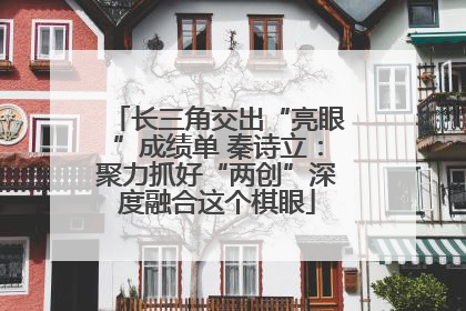长三角交出“亮眼”成绩单 秦诗立：聚力抓好“两创”深度融合这个棋眼
