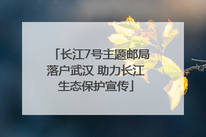 长江7号主题邮局落户武汉 助力长江生态保护宣传