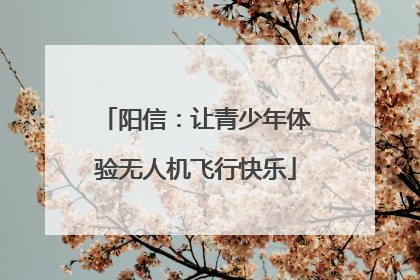 阳信：让青少年体验无人机飞行快乐