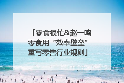 零食很忙&赵一鸣零食用“效率壁垒”重写零售行业规则