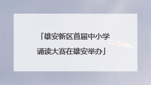 雄安新区首届中小学诵读大赛在雄安举办