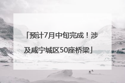 预计7月中旬完成！涉及咸宁城区50座桥梁