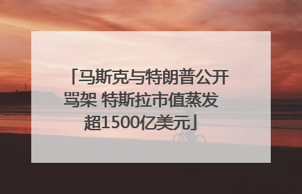马斯克与特朗普公开骂架 特斯拉市值蒸发超1500亿美元