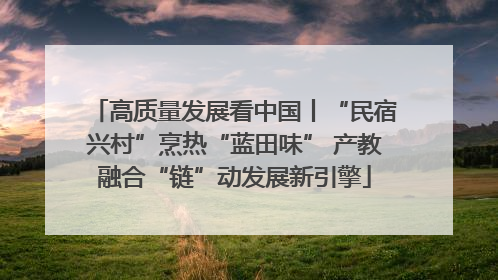 高质量发展看中国丨“民宿兴村”烹热“蓝田味” 产教融合“链”动发展新引擎