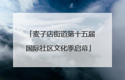 麦子店街道第十五届国际社区文化季启幕