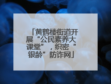 黄鹤楼街道开展“公民素养大课堂”，织密“银龄”防诈网