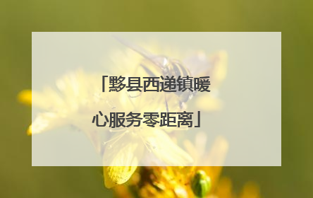 黟县西递镇暖心服务零距离