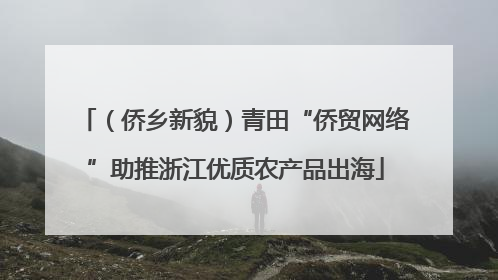 （侨乡新貌）青田“侨贸网络”助推浙江优质农产品出海