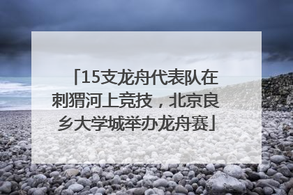 15支龙舟代表队在刺猬河上竞技，北京良乡大学城举办龙舟赛
