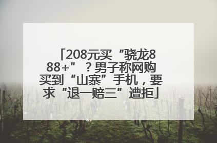 208元买“骁龙888+”？男子称网购买到“山寨”手机，要求“退一赔三”遭拒
