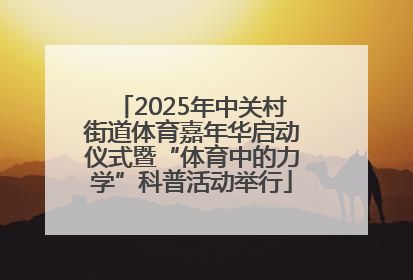 2025年中关村街道体育嘉年华启动仪式暨“体育中的力学”科普活动举行
