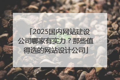 2025国内网站建设公司哪家有实力？那些值得选的网站设计公司