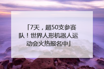7天，超50支参赛队！世界人形机器人运动会火热报名中