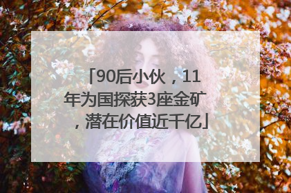 90后小伙，11年为国探获3座金矿，潜在价值近千亿