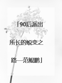 90后派出所长的蜕变之路—范鲲鹏